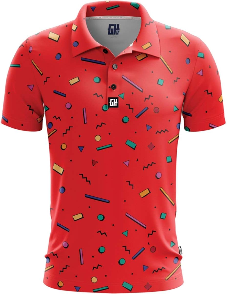 red golf polo