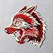 The Roaring Wolf Patch Embroidered Applique Iron On Sew On Emblem
