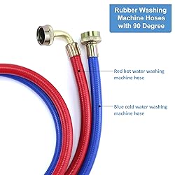 Rubber Washing Machine Hoses 6FT with 90 Degree