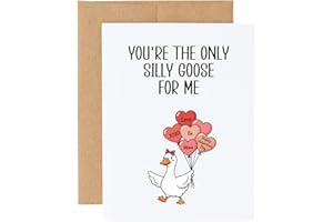 Silly Goose Valentine's Day Card, Be My Valentine, Gift for Boyfriend Girlfriend, For Husband Wife, You're The Only Silly Goo