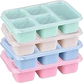 4 Pack Reusable Bento Box Meal Prep Container with Lids 10 forks Lunch Box for Kids Toddler Adults Suitable School Company an
