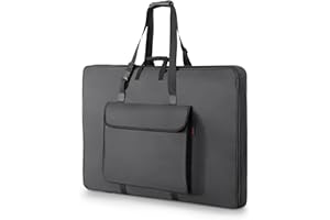 1st Place Products Premium Art Portfolio Case - 32" x 42" - Soft Sided - Foldable - Waterproof & Tear Resistant - Artwork, Photography, Sketch, LCD, Monitor, Solar Panel - Shoulder Straps & Handles