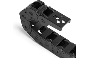 Aweking 10 x 10/11mm (Inner H x W) R18 Bridge Type Drag Chain Cable Wire Carrier Protection Chain 39.3inch/1M for 3D Printer and CNC Router Mill,Black Plastic Nylon（Outer Side openable）