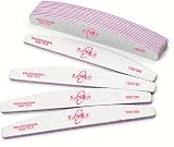 Sasha 12pk Nail Files 100/180 Grit Half-Moon Emery Boards Washable Manicure Pet view 2