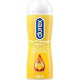 Durex 2-in-1 Sensual Play Massage Gel & Personal Lubricant, Water-Based Lube with Ylang Ylang Fragrance for Full Body Massage