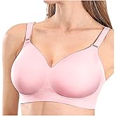 Zuanshine Jelly Bras for Women Comfortable Seamless Full-Coverage Wireless Bra, Jelly Wireless Push up Bra Womens Deep V Bras