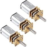 DWEII 3PCS DC 6V 500RPM Speed Reduction Motor N20 3mm Shaft Mini Metal Gearwheel Gear Motor with Full Metal Gearbox Micro Motor for Robot Wheel DIY Toyst Model, DIY Engine Toys