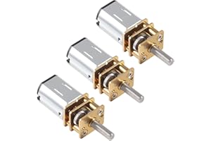DWEII 3PCS DC 3V 30RPM Speed Reduction Motor N20 3mm Shaft Mini Metal Gearwheel Gear Motor with Full Metal Gearbox Micro Motor