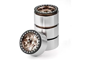 WLYEJEA 2.2" Aluminum Alloy RC Rim 4pcs 65mm Beadlock Wheels Rims 12mm Hex Fit for 1/10 Scale RC Crawler Axial Wraith RR10 SCX10 90046 TRX4 TRX6