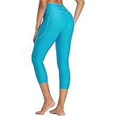 baleaf Women's 20" High Waisted Swim Pants 2025 Long Swim Capris UPF50+ Swimsuit with Liner and Pockets
