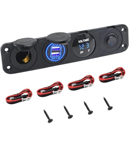 Presa Doppia USB Da Pannello Caricabatteria Per Auto Camper Moto Barche - Foto 5