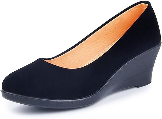 black wedges amazon