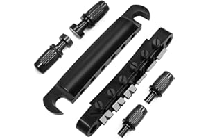 MICOVAY Tune-o-matic Bridge and Tailpiece with Studs Set Fit for SG Les Paul LP Electric Guitar Replacement, Black