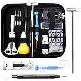 112 PCS Watch Repair Kit, Eventronic Professional Spring Bar Tool Set Watch Band Link Pin Tool Set with Carrying Case