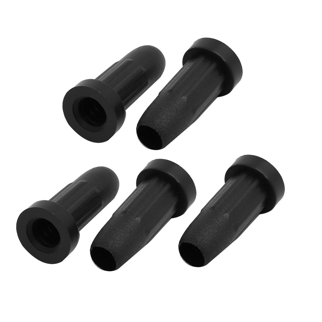 Sourcingmap 5pcs 33mmx16mm Caster Stem Socket Sleeve Inserts Caps Black