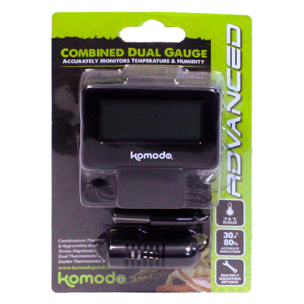 KomodoAdvanced Combined Digital Thermometer and Hygrometer,Black