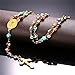 U7 Catholic Rosary Beads Necklace with Metalic Crucifix Stainless Steel Religious Jewelry for Men Women,