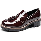 DREAM PAIRS Womens Loafers, Slip On Platform Chunky Penny Heeled Lug Sole Loafers for Women Dressy and Work, Business Casual Shoes for Women