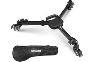 NEEWER Photography Tripod Dolly, Quick Lock Release Camera Dolly with 3" Rubber Wheels, Telescopic Legs, Handle & Bag, 44 lbs
