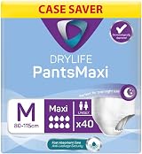 Drylife Pants Maxi Disposable Unisex Incontinence Pants Medium 4 Packs of 10