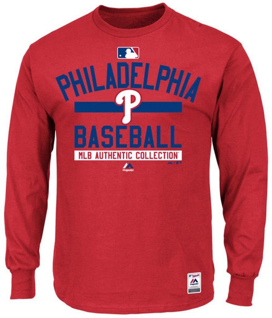 Philadelphia Phillies Mlb S Color Block Shirt Red Big Tall S Zelite