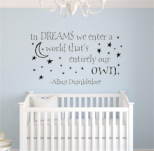wandaufkleber 3d blumen In Träumen treten wir in eine Welt ein, die unser eigener Wandtattoo Vinyl Aufkleber Zitat Harry Pott