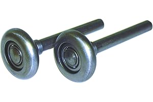 Garage door rollers - 2" Steel Wheels with 10 ball-bearings & 4" stem (2-pack)
