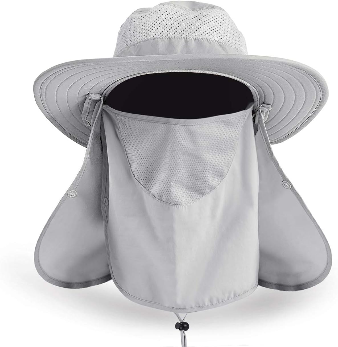 ELLEWIN Fishing Hat Sun Protection Hat Neck Face Flap Hat Wide Brim