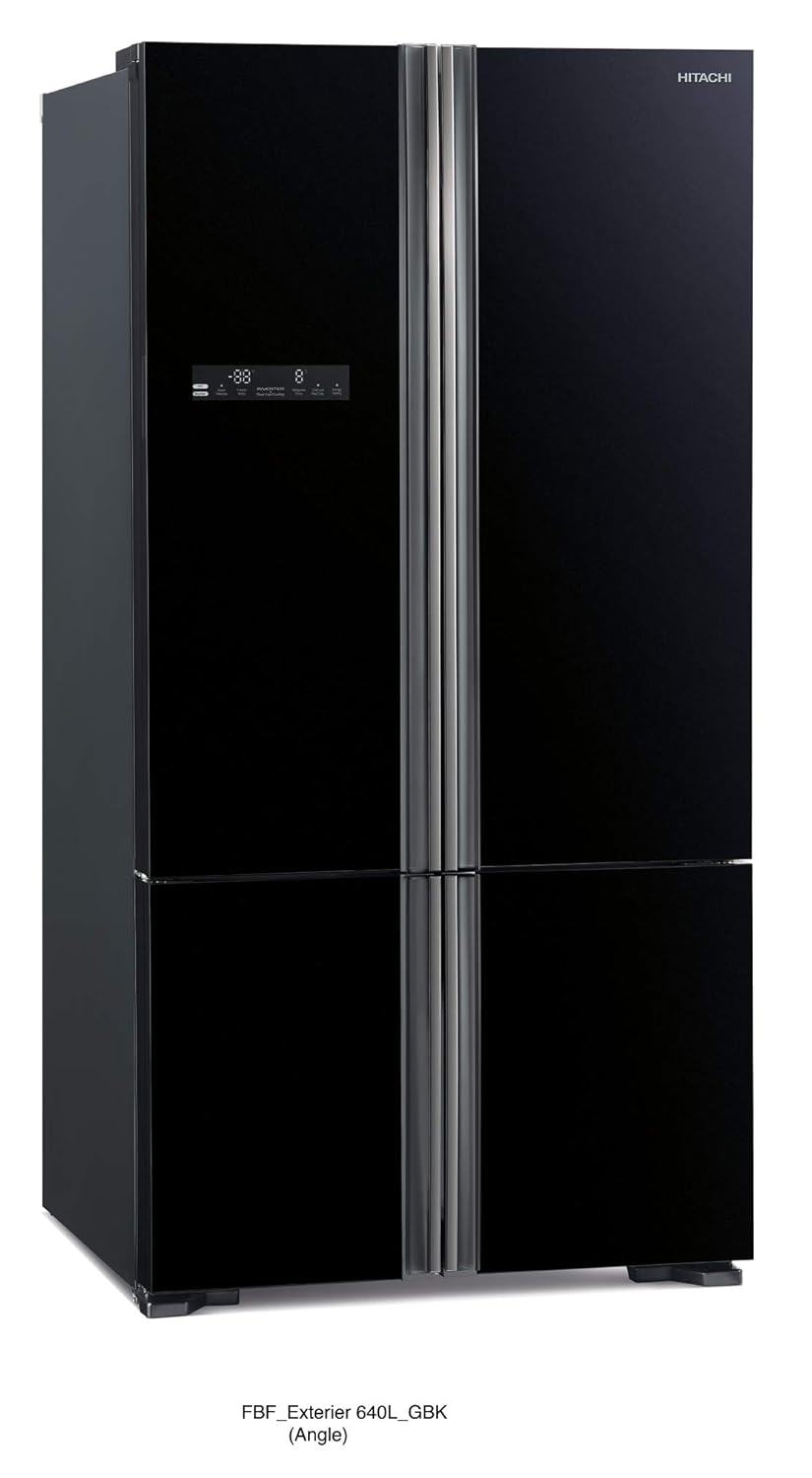 picture French Door Bottom Freezer Refrigerator White hitachi 650ltr 4star r wb730pnd5 gbk 4 door french bottom freezer refrigerator