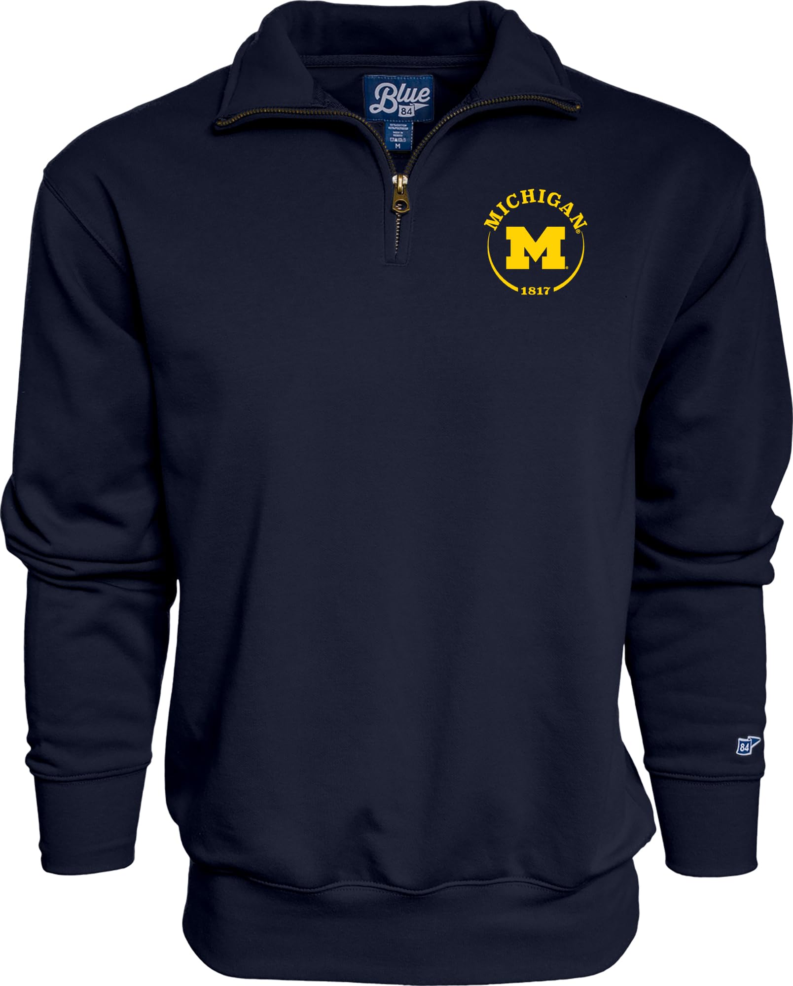 Photo 1 of Blue 84 Standard NCAA Officially Licensed Quarter Zip Sweatshirt Left Chest Logo Team Color