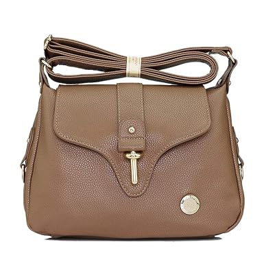 Artwell Artwell Women Leather Crossbody Bag Vintage Satchel Shoulder Bag Travel Purse for Lady (Khaki)