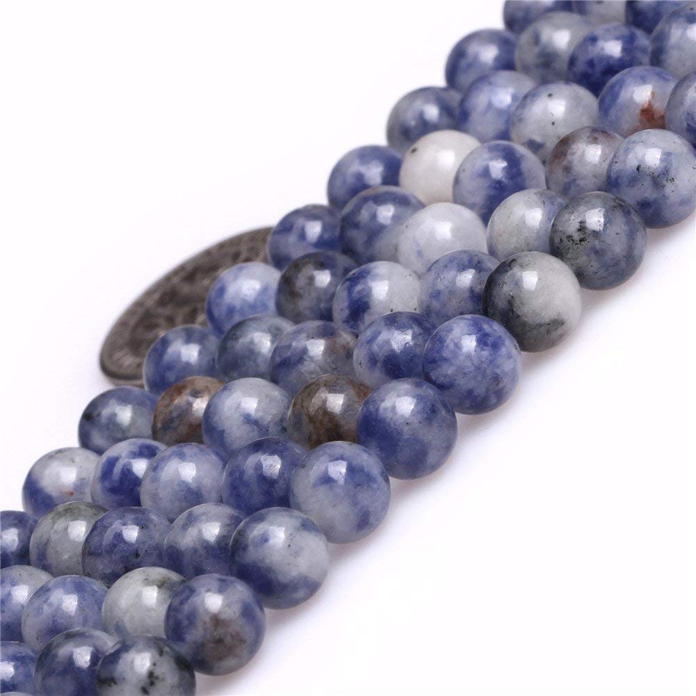 Blue White Sodalite Beads for Jewelry Making Natural Gemstone Semi Precious 10mm Round 15 inch(37-39pcs)