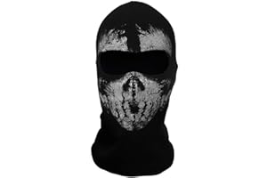Luminda Balaclava Skull Ghost Mask Full Face Mask for Halloween Cosplay Party Outdoor Motorcycle Ski Snowboard Cycling Hiking