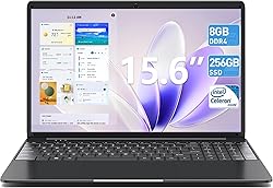Naclud 15.6 Inch Laptop 8GB DDR4 256GB SSD, Laptops