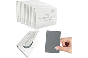 ICEPAC Natural Face Oil Blotting Paper -Bamboo Charcoal 600 Counts, Easy Dispensing Oil Absorbing Sheets, Premium Handy Facial Blotting Papers - Face Skin Care or Beauty Make Up Must Have (White-Bamboo)