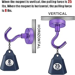 DIYMAG Magnetic Hooks, 30Lbs Strong Heavy Duty