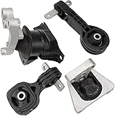 4PC Engine Motor Transmission Mount Kit for 2006-2011 Honda Civic 1.8L Auto | Replaces No. A4530, A4534, A4543, A4546, hydraulic, tested for safety and durability