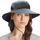 Ordenado Waterproof Sun Hat Outdoor UV Protection Bucket Mesh Boonie Hat Adjustable Fishing Cap
