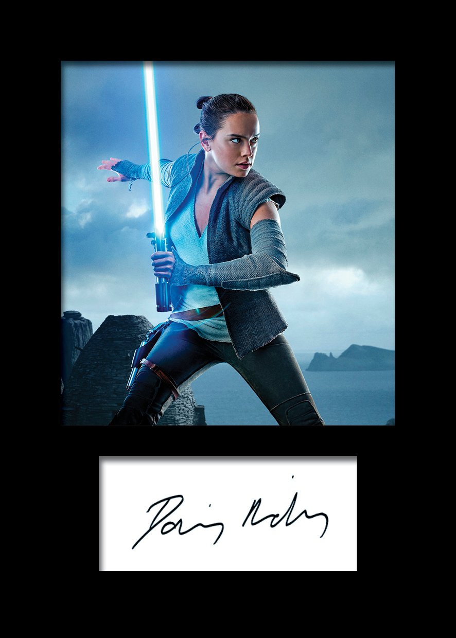 Best Quality Daisy Ridley 2 Star Wars The Last Jedi Signed Mounted Photo Reprint A5 Size To Fit 6x8 Inch Frames Machine Cut Photo Display Present Gift