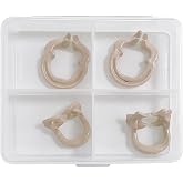 4-Piece Dental Rubber Dam Clamps Set, Hard Resin Material, Includes Anterior and Posterior Rubber Barrier Clips, Endodontic Rubber Dam Holders, Autoclavable Dentist Tools for Tooth Isolation