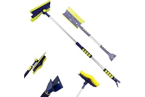 Michelin Snow Brush for Car Windshield (Pack of 2) – 25" Heavy Duty Snow Remover with Ice Scraper, Ergonomic Foam Grip, Power