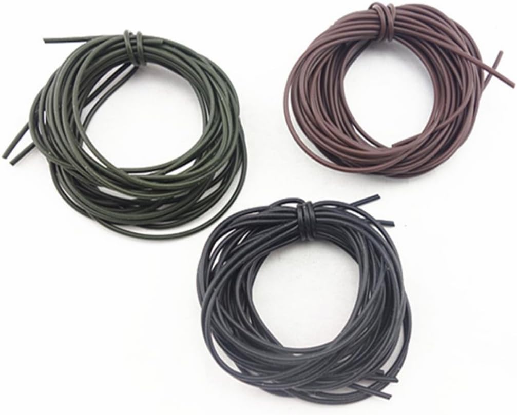 kangql 3Bundle 1m Carp Fishing DIY Soft Silicone Rigs Tube Sleeve Line Tackle Accessory