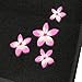 BDK Floral Pink Flowers Design Carpet Car Floor Mats for Auto Van Truck SUV-4 Pieces Front & Rear Full Set with Rubber Backing-Universal Fit