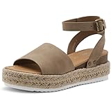 soda ankle banded taupe womens espadrille flatform sandals