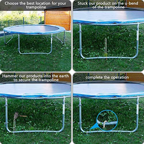 ANXEN Trampoline Stakes Heavy Duty with Spring Pull Tool, Heavy Duty