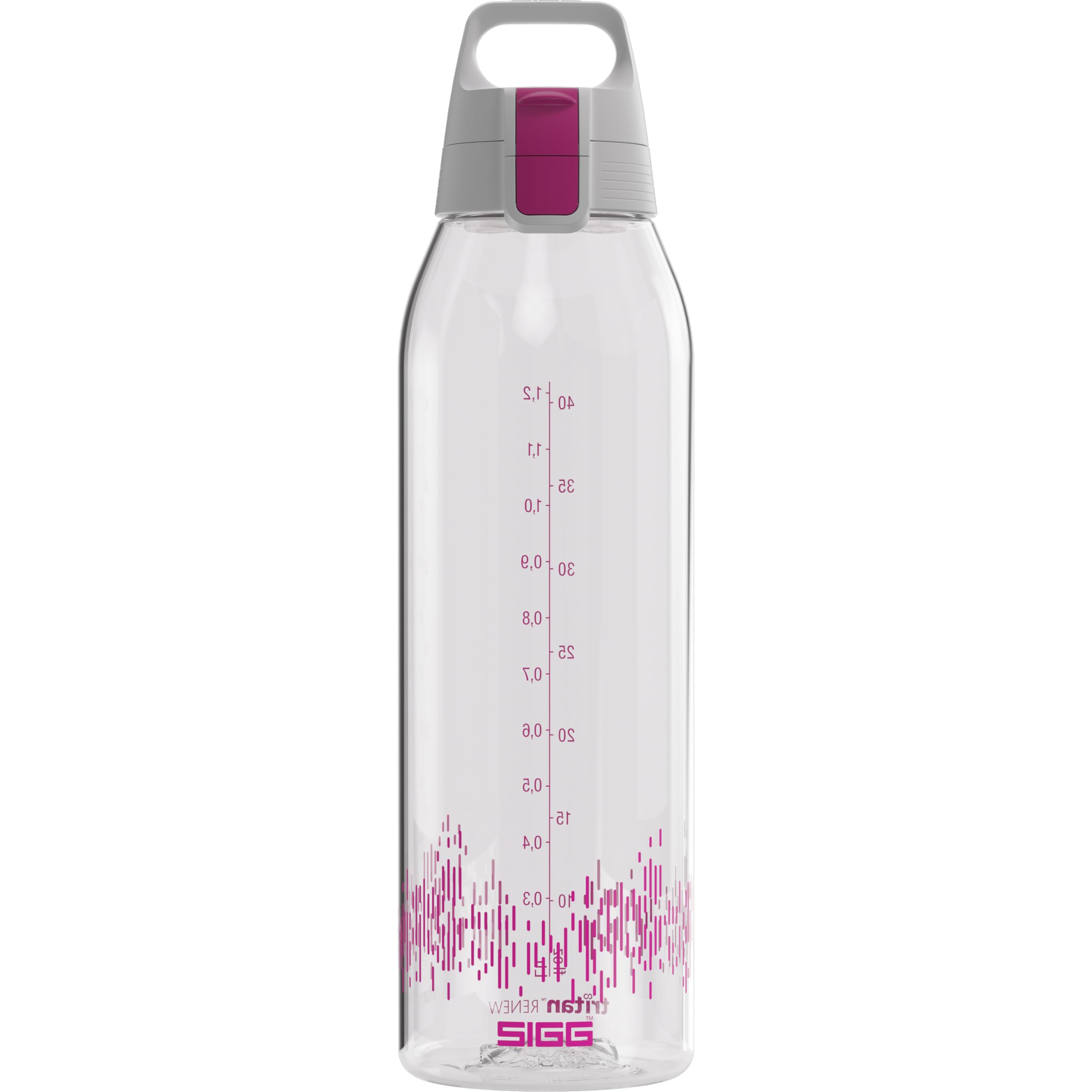 Sigg - Tritan Renew Transparent Water Bottle - Total Clear ONE MyPlanet Anthracite - Suitable For Carbonated Beverages - Dishwasher Safe - With Fruit Strainer - Leakproof - BPA Free - purple - 1.5L