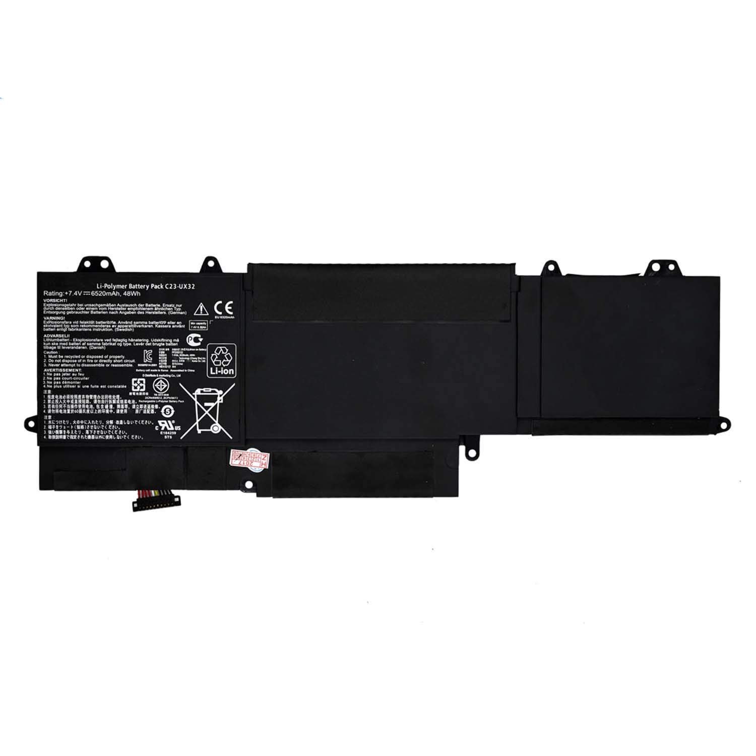 C23-UX32 Replacement Laptop Battery for ASUS VivoBook U38 U38N U38N-C4004H ZenBook UX32 UX32A UX32VD(7.4V 48Wh 6520mAh)