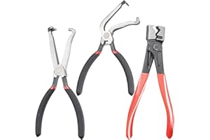Pektiftn Electrical Disconnect Pliers 3PCS, Automotive Connector & Fuel Line Clip Remover Separator Tools, Locking Push Tab P