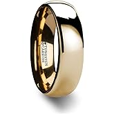 ORO Traditional Domed Gold-Plated Tungsten Carbide Wedding Ring