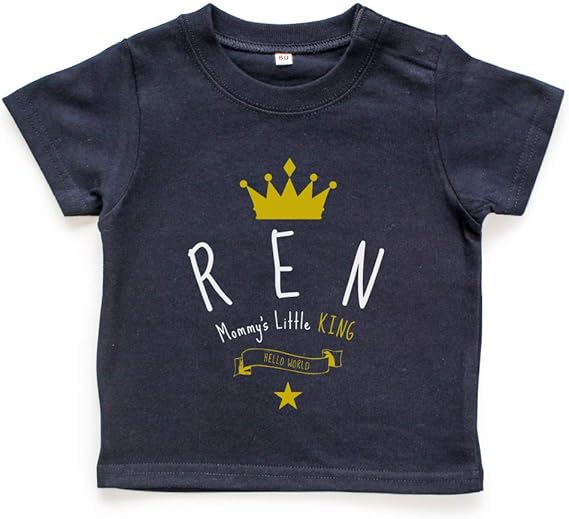 Amazon Co Jp 名入れ キッズ ベビー Tシャツ クラウン ティアラ 王冠 80cm 90cm 100cm 110cm 1cm 130cm 名前入り 出産祝い ギフト 誕生日 かわいい 服 ファッション小物